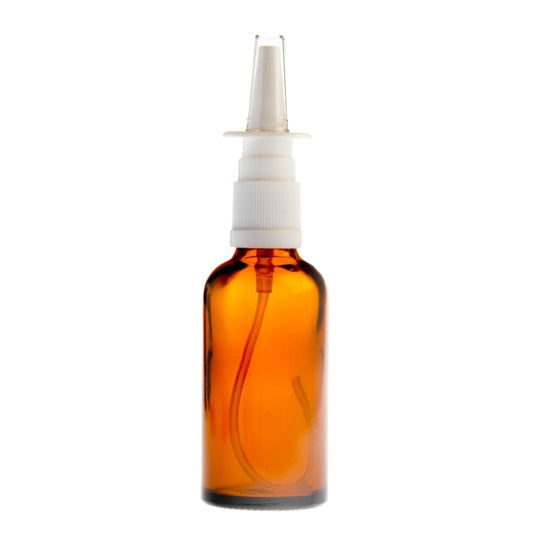 50ml Amber Glass Aromatherapy Bottle with Nasal Sprayer (18/415)
