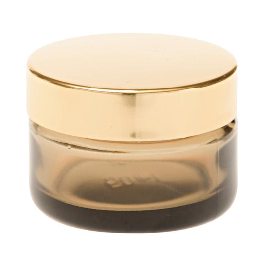 50ml Amberised Glass Jar with Gold Lid (58/400)