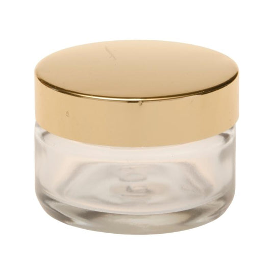 50ml Clear Glass Jar with Gold Lid (58/400)