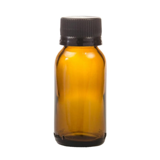 50ml Amber Glass Generic Bottle with Tamper Proof Cap - Black (28/410)