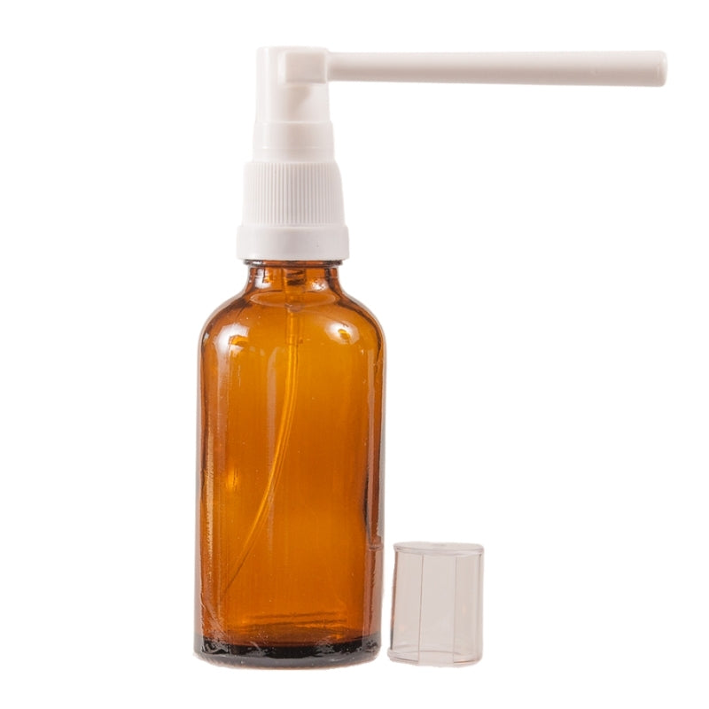 50ml Amber Glass Aromatherapy Bottle with Throat Sprayer (18/65)