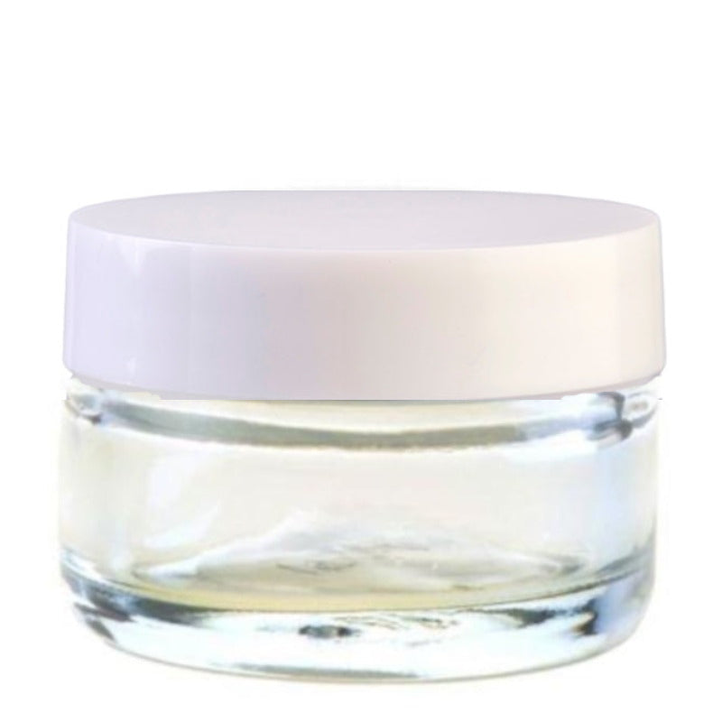 50ml Clear Glass Jar with White Lid (58/400)