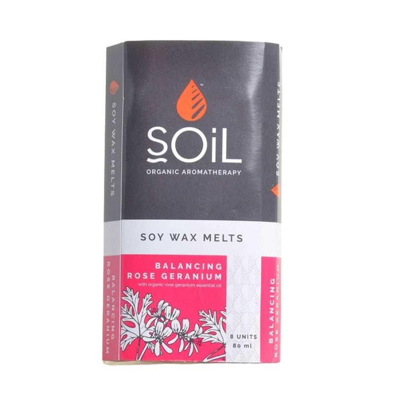 Soil Balancing Rose Geranium Soy Wax Melts - Essentially Natural