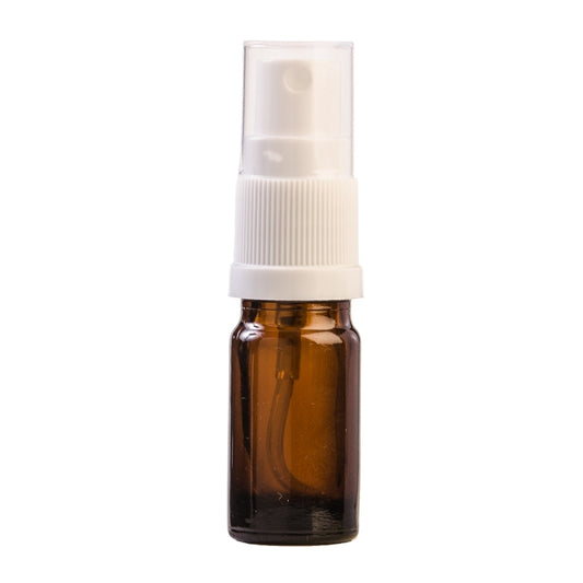 5ml Amber Glass Aromatherapy Bottle with Spritzer - White (18/410)