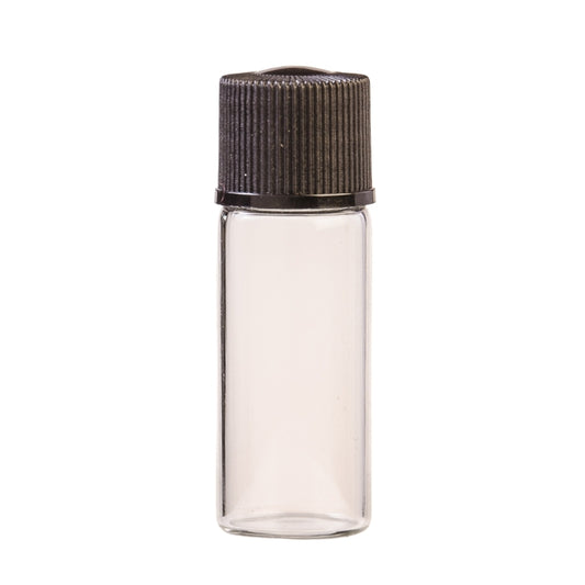 5ml Clear Glass Vial With Screw Cap - Black (13/415)