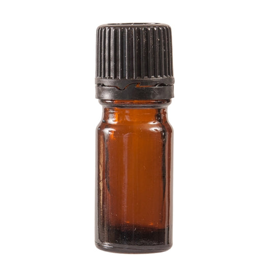 5ml Amber Glass Aromatherapy Bottle with Dropper Cap - Black