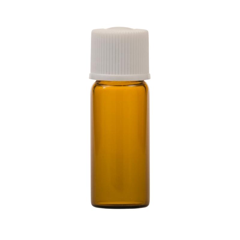 10ml Amber Glass Vial With Screw Cap - White (18/410)