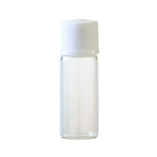 5ml Clear Glass Vial With Screw Cap - White (13/415)