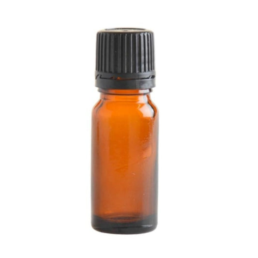 10ml Amber Glass Aromatherapy Bottle with Dropper Cap - Black - Essentially Natural