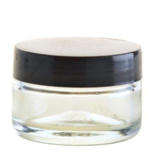 50ml Clear Glass Jar with Black Lid (58/400) - Essentially Natural