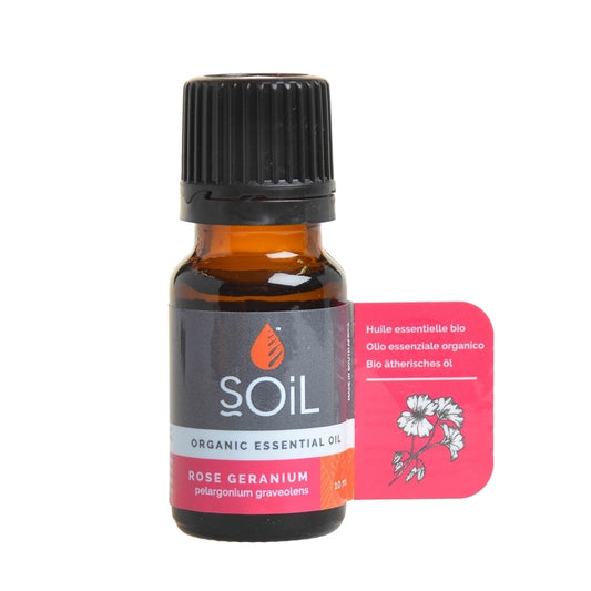 Soil Organic Rose Geranium Essential Oil - Essentially Natural