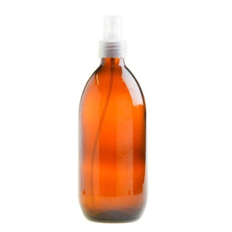 500ml Amber Glass Generic Bottle with Atomiser Spray - Natural (28/410) - Essentially Natural