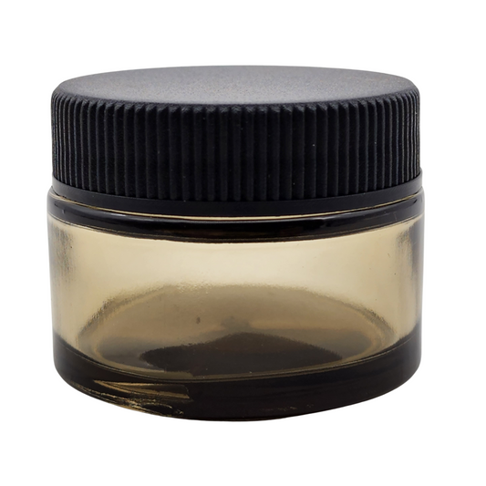 30ml Amberised Glass Jar with Black Lid (48/400)
